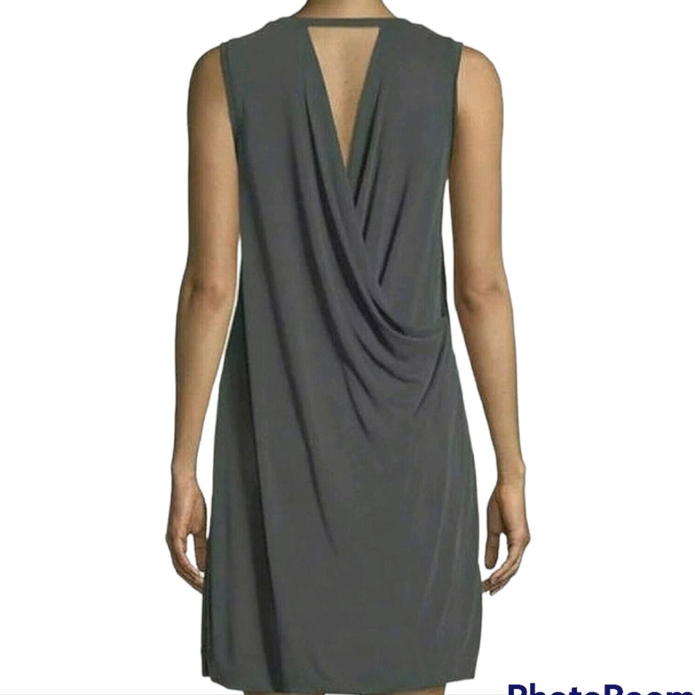 RACHEL RACHEL ROY DRAPED BACK TENCEL DRESS, KHAKI S - Picture 3 of 9